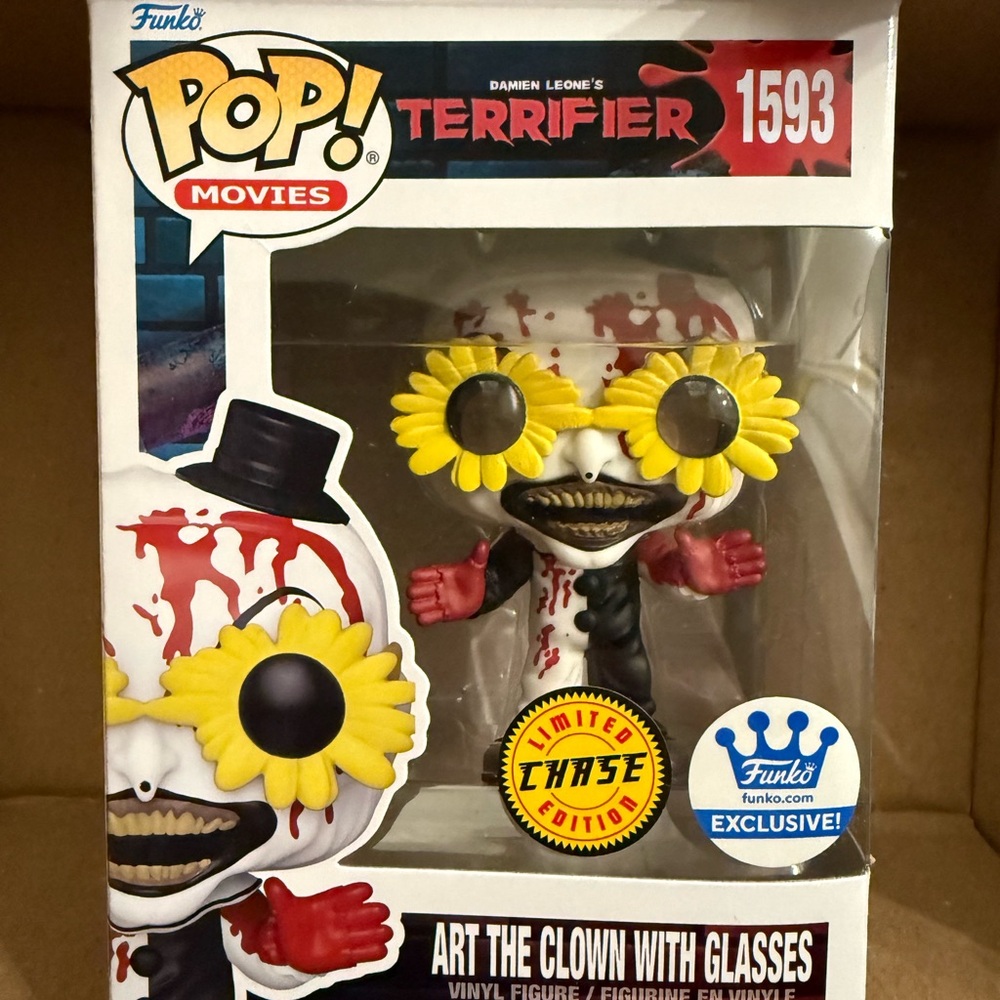 Funko Pop Movies Damien Leone's Terrifier Art the Clown with Glasses CHASE #1593